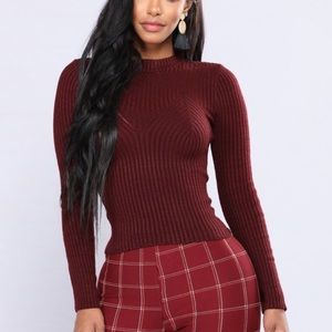 Fashion Nova Burgundy top
